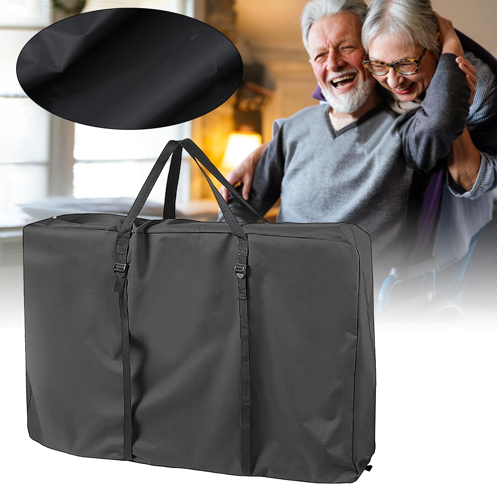 Torba transportowa do wózka inwalidzkiego, 110 x 74 x 28 cm, torba podróżna 600D, duża torba podróżna, torba podróżna, pokrowiec ochronny, A, F