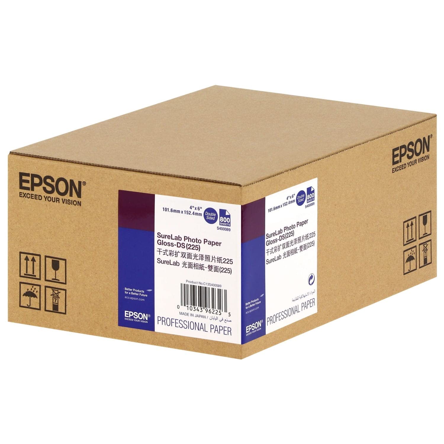EPSON Photo Paper Gloss DS 10x15cm 10x15cm, DS(225), 800 Blatt, SureLab (C13S400089)