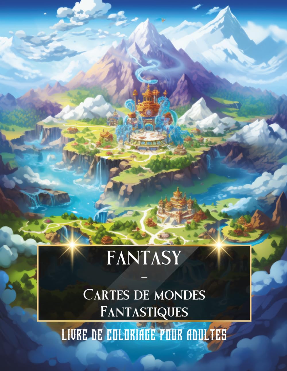 Livre de coloriage fantasy pour adultes - Cartes de mondes fantastiques: Un livre réunissant d'incroyables illustrations de maps à colorier | Coloriage anti-stress