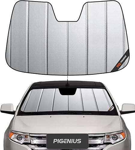 Miniatura 9 de Parasol para parabrisas Pigenius para Ford Edge 2015-2024, protector solar de ajuste personalizado para ventana delantera - AstraGuard