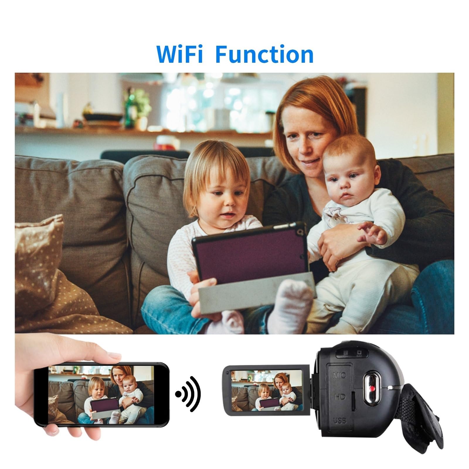 DELURA Videocamere Grandangolari 18X 4K Digital Vlog Camcorder Blogger Time Lapse 48MP Registratore Fotografico Ruota Touch Screen Telecamera HD (Size : No SD Card)