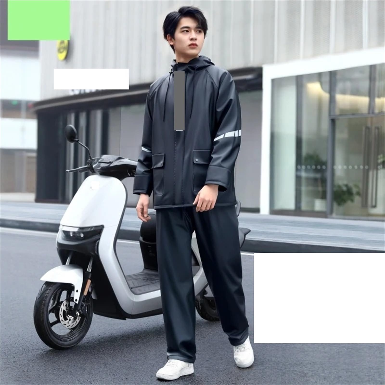 Set di pantaloni impermeabili divisi in PVC