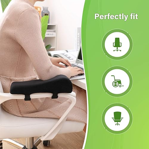 Vista 11 de Silla de gel ergonómico, cojín para codo, alivio de presión, silla de oficina, silla de juegos, reposabrazos con almohadillas de espuma
