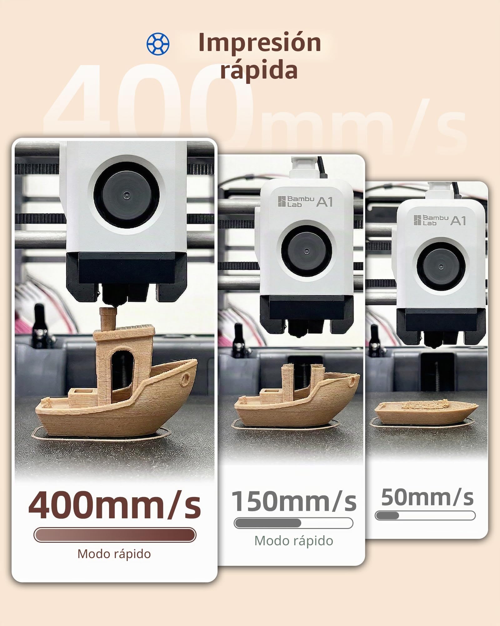 Inslogic Filamento WoodFill PLA 1,75 mm para Impresora 3D, Paquete Multicolor de 4 kg, Textura Real de Madera, compatible con la mayoría de las impresoras FDM 3D (Arce+Madera Natural+Nogal+Cerezo)