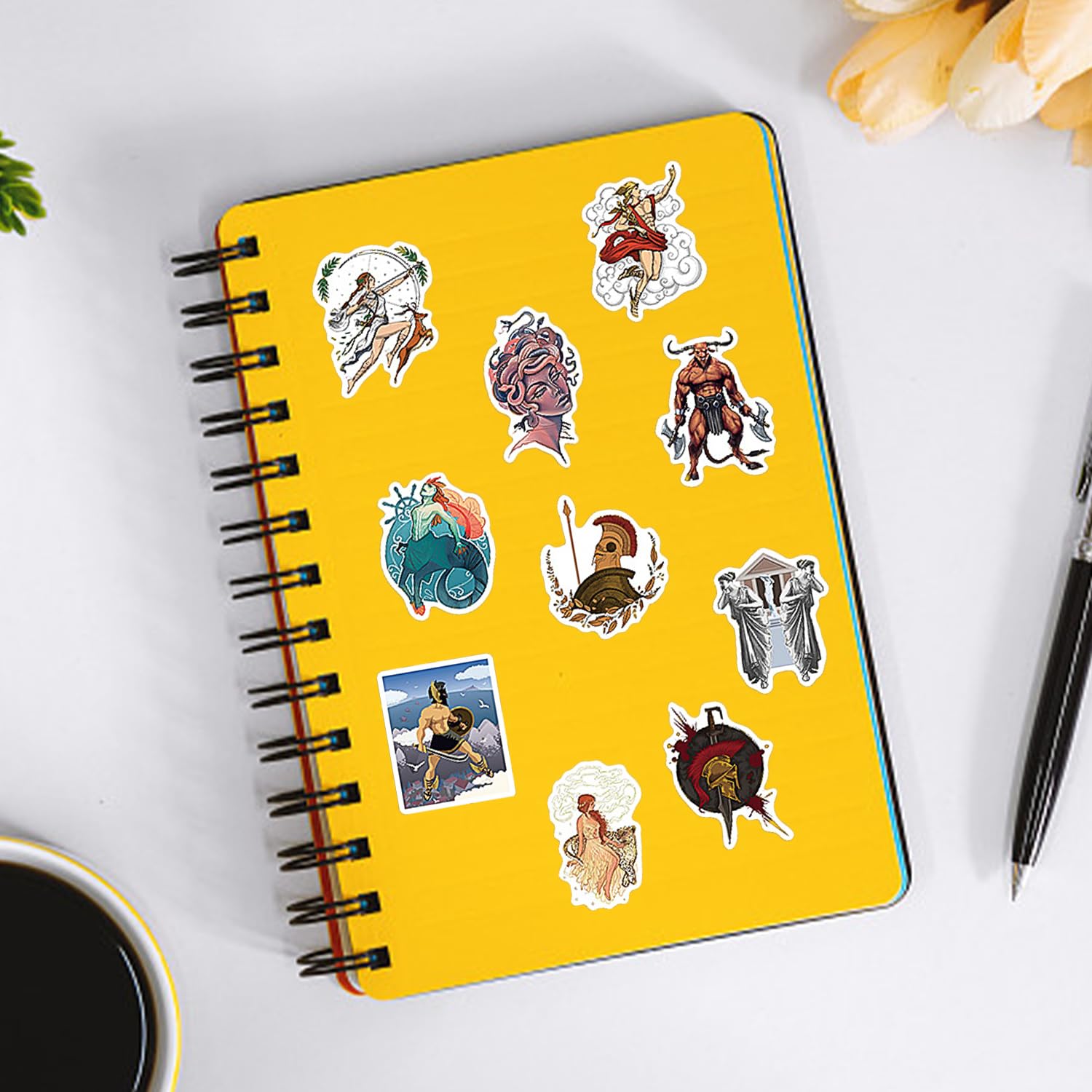 MEMOFYND 100 Mythology Stickers, Retro Cartoon Sticker Decoration, Diy Luggage Notebook Decoration Stickers - Image 4