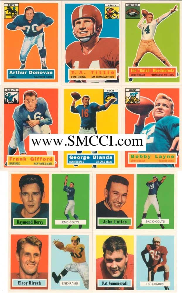 1994 Topps Archives Football 1956 and 1957 復刻版 完全ミント ハンドコラーテッドセット