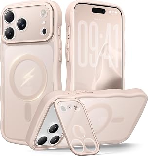 GolbinBox for iPhone 17 Pro Max Case with Stash Stand, Wave