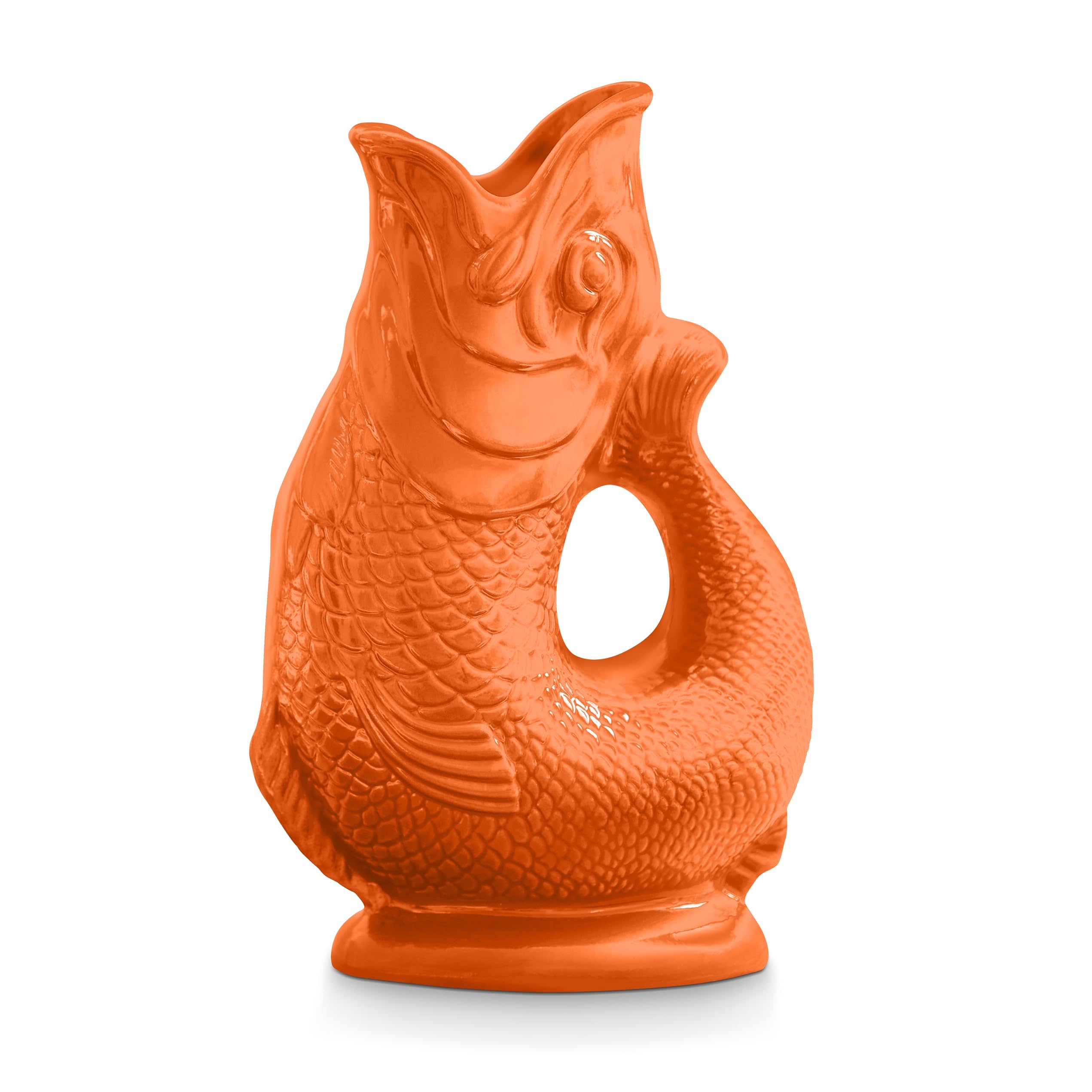 Wade Orange Fish Jug, Handcrafted In Stoke-On-Trent England, Award-Winning Iconic Uk Heritage Brand, English Earthenware, 1.2L,