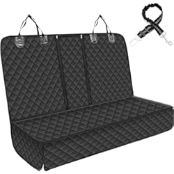 Fundas Asientos Mitsubishi Asx GARELF Cubre Asientos Coche para Perro, Duradero Funda Coche Perros (134×118cm) con 1 Elástico Cinturon Perro Coche, A prueba de Arañazos y esistente al agua, Se adapta a todos los Camiones Coches SUV