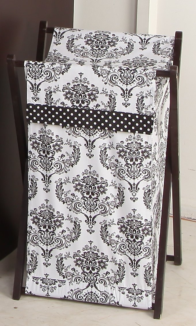 Bacati - Classic Damask White/black Hamper