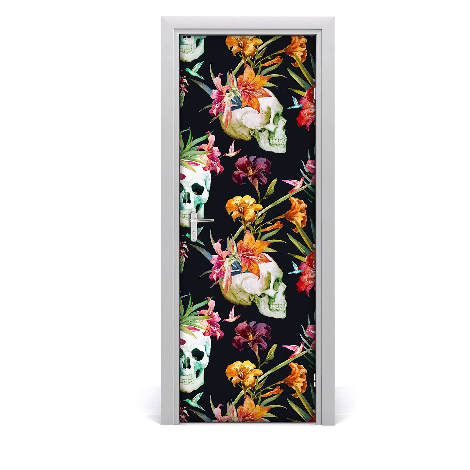 Autocollant de porte fleurs florales pour créer une ambiance nature chez soi