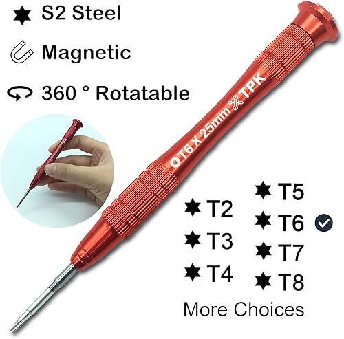 Miniatura 2 de Destornillador Torx T6, destornillador profesional de calidad industrial y precisa para Mac Mini HDDSSD MacBook Pro, también destornillador para