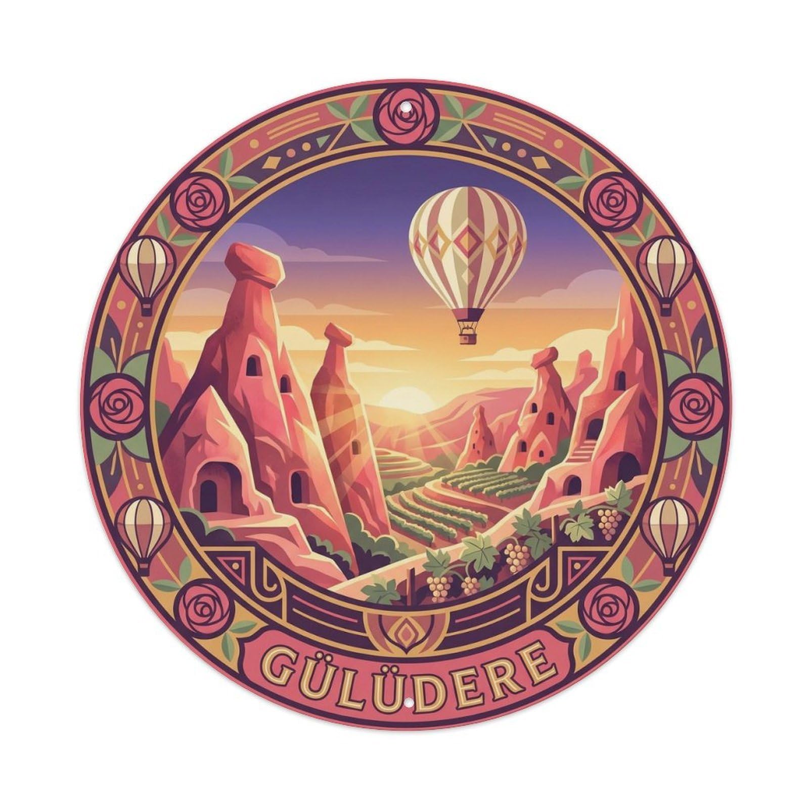 Cappadocia Rose Valley Sunrise Turkey Nature Classic Metal Tin Sign