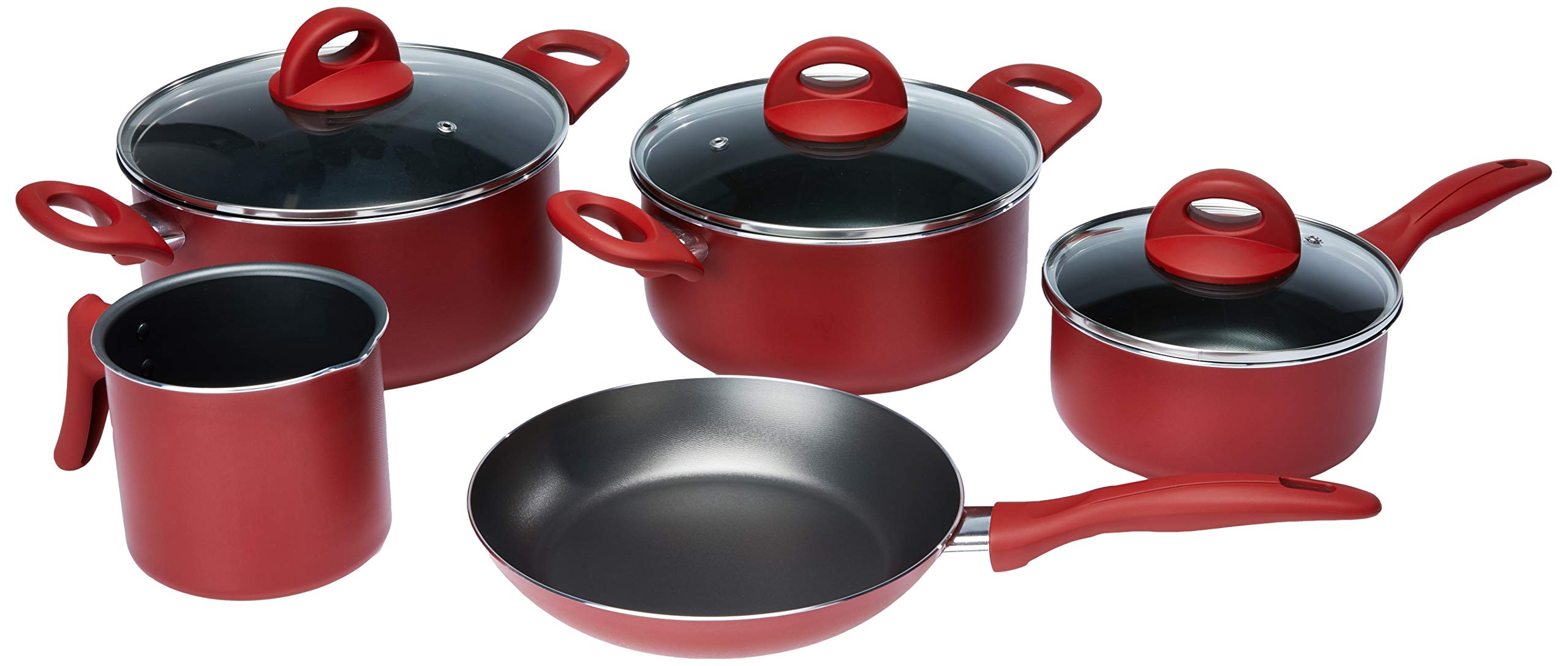 Malagueta Cookware Set Of 8, Cherry Red - 7080/100