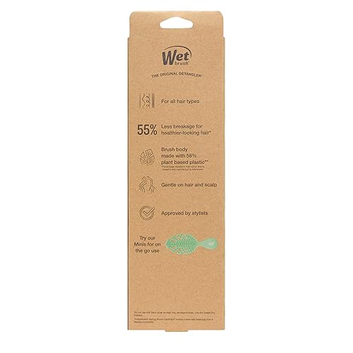 Miniatura 12 de Wet Brush Go Green - Cepillo desenredante tipo paleta, cerdas IntelliFlex ultrasuaves con diseño AquaVent para extender tratamientos uniformemente,