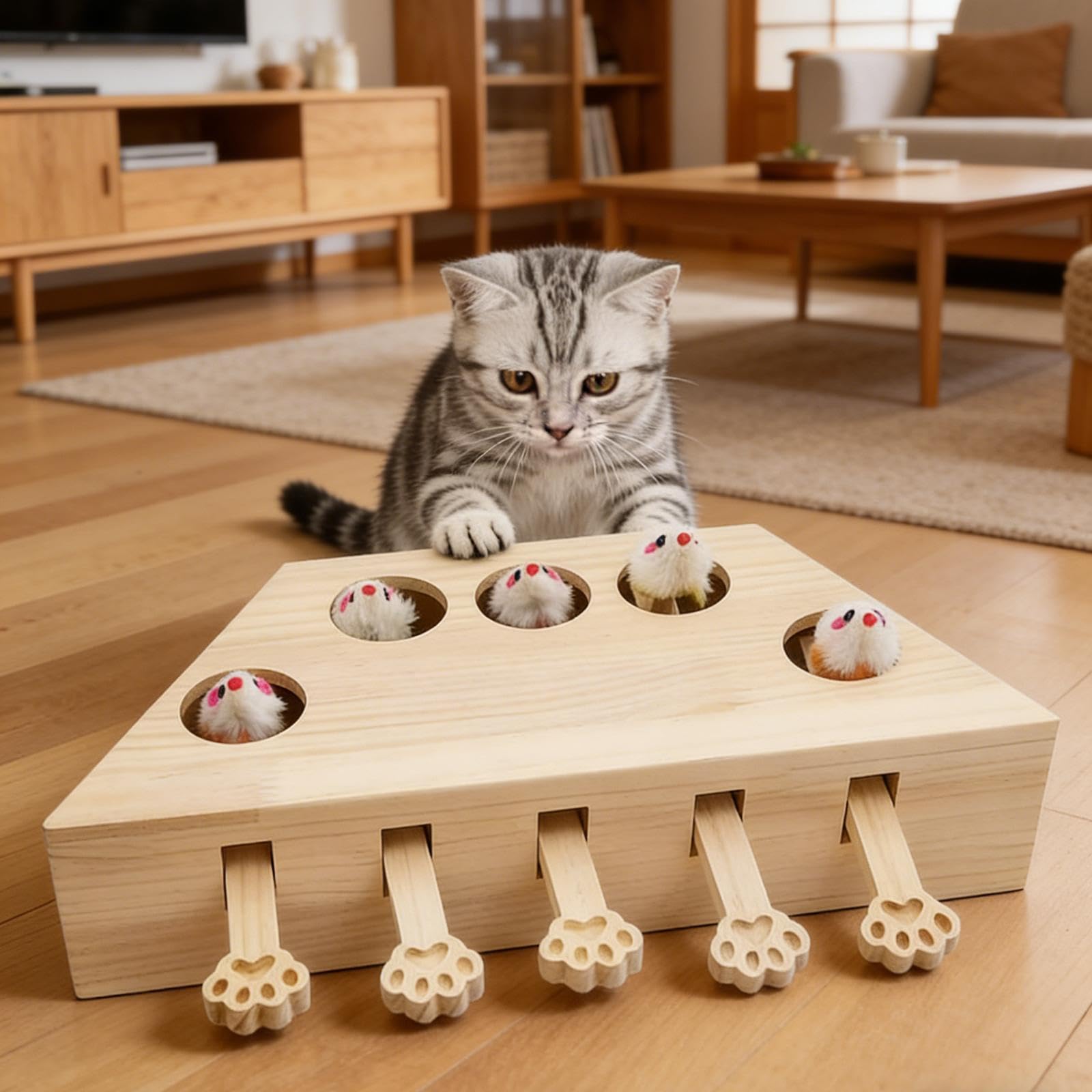 Jeu Taupe pour Chatons : Un Accessoire d'enrichissement et d'exercice Unique pour Les Chats, idéal pour Leur curiosité et