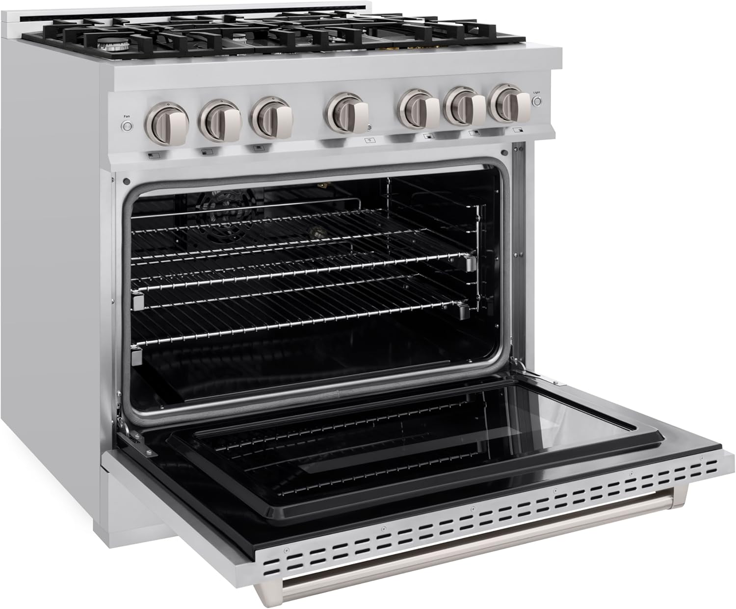 ZLINE 36 in. 5.2 cu. ft. Classic Gas Range with 6 Burner Cooktop and Convection Gas Oven in Stainless Steel (CGR36)