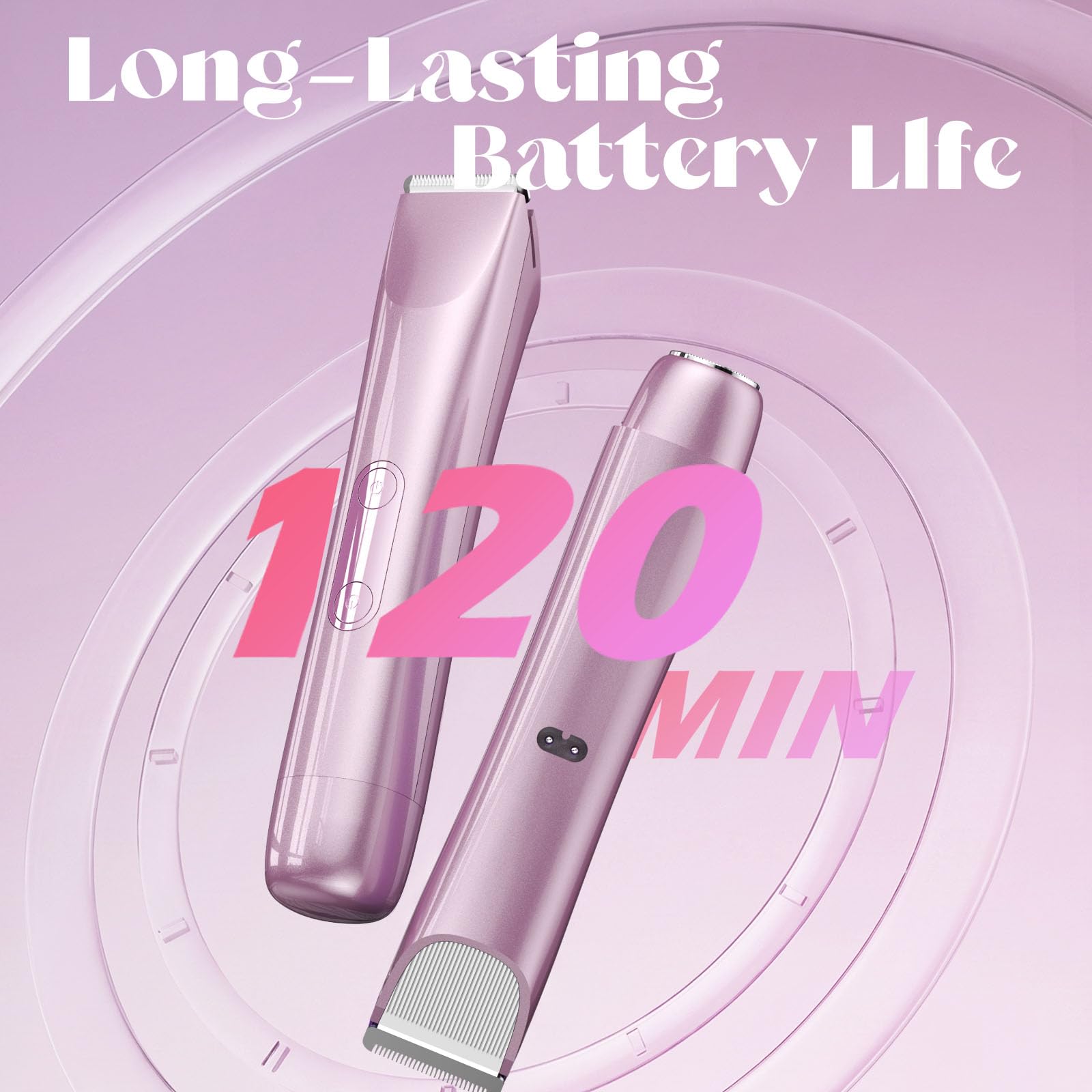 2-in-1 Dual-Head Electric Body Hair Trimmer for Women