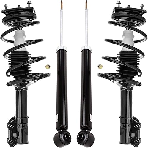 Miniatura 100 de Detroit Axle - Amortiguadores para BMW 328i 325i 128i 135i 335i 330i 335d 335is (sin Sport Susp.) 2 puntales delanteros completos con muelle