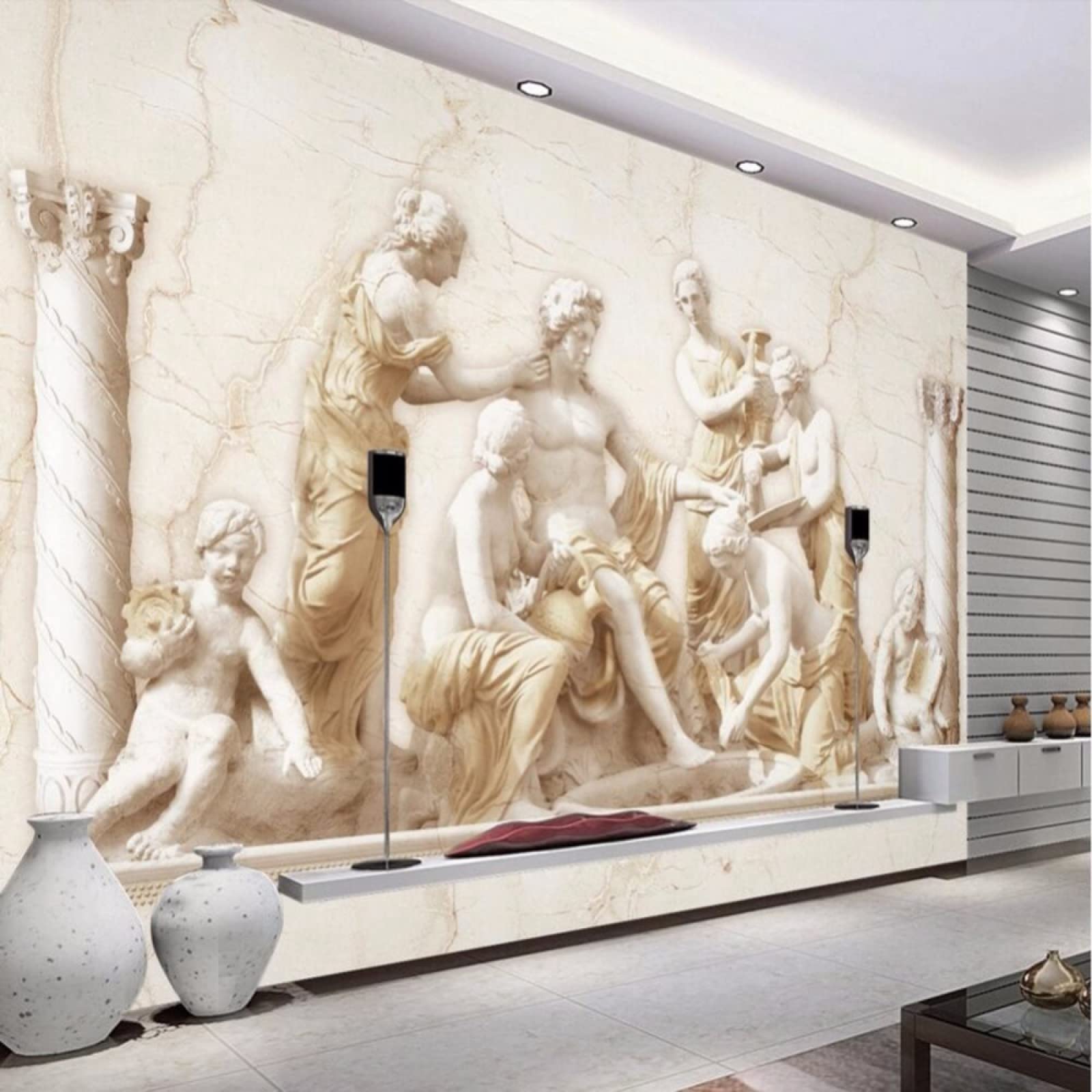 革のモールドレリーフ　ヨーロッパっぽい額絵 Amazon | 3D壁画壁紙 レリーフと中世ヨーロッパ 壁アート装飾壁画壁紙