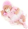 The Magic Toy Shop BiBi Doll Reborn Baby Boy Barney 42cm – Realistic Newborn Black Doll with Dummy, Feeding Bottle, Birth Certificate – Soft Vinyl Head and Limbs, Cuddly Cloth Body