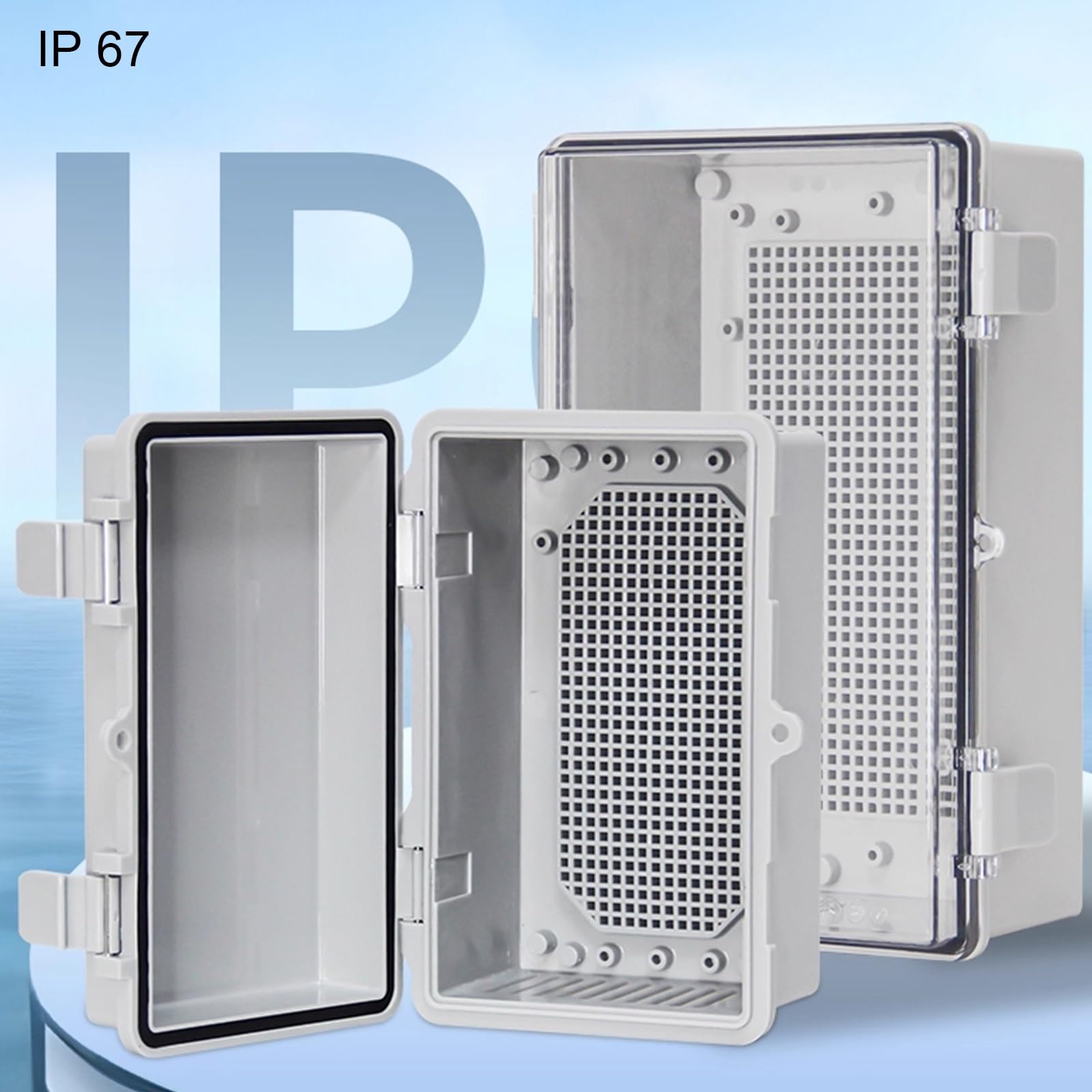 Scatola Elettrica A Parete, Scatola Di Giunzione Elettrica Impermeabile In ABS IP67, con Piastra Di Montaggio, Facile Da Installare(60x50x22cm/23.6x19.7x8.7in)