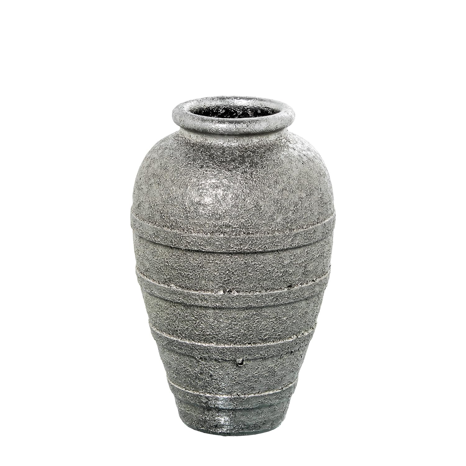 Vase en céramique argenté pour illuminer votre table de salon