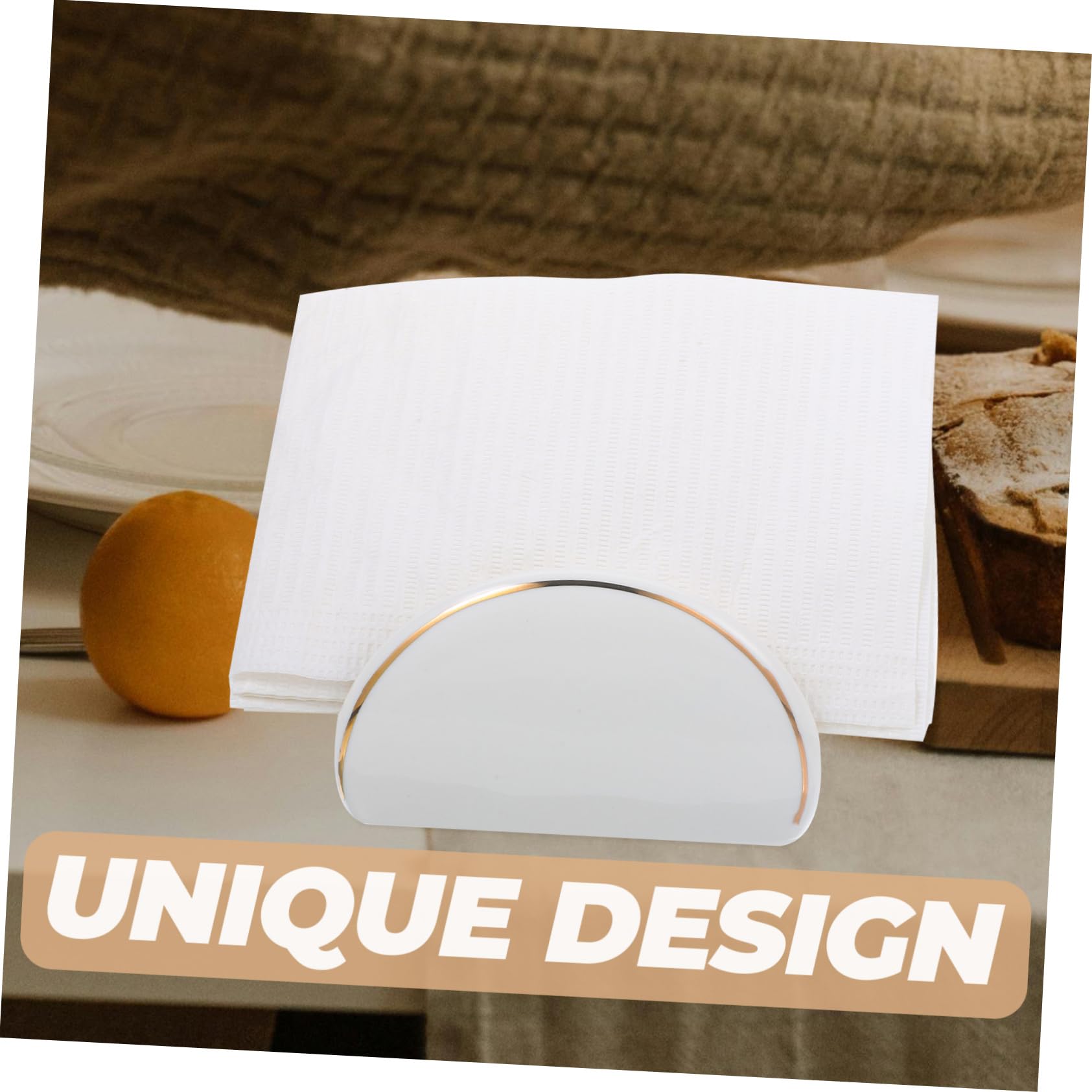 Cabilock Dispensador De Servilletas De Cerámica Elegante De 3 Piezas Soporte Moderno Para Pañuelos Y Servilletas.