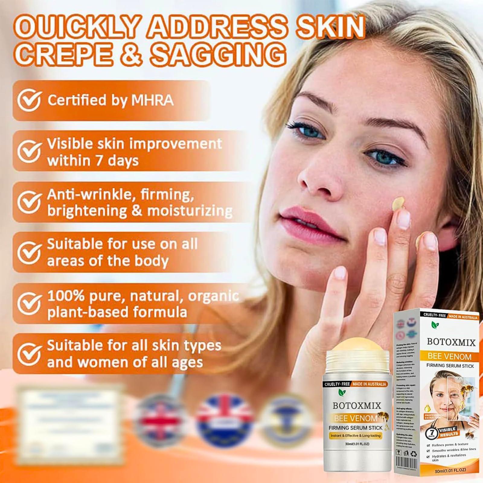 Boto-x Bee Venom Firming Serum Stick, Boto-x Bee Venom Wrinkle Removal Cream - Image 3