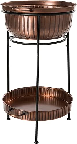 Safavieh PIT2006A Outdoor Collection Naka Antique Copper and Black Beverage