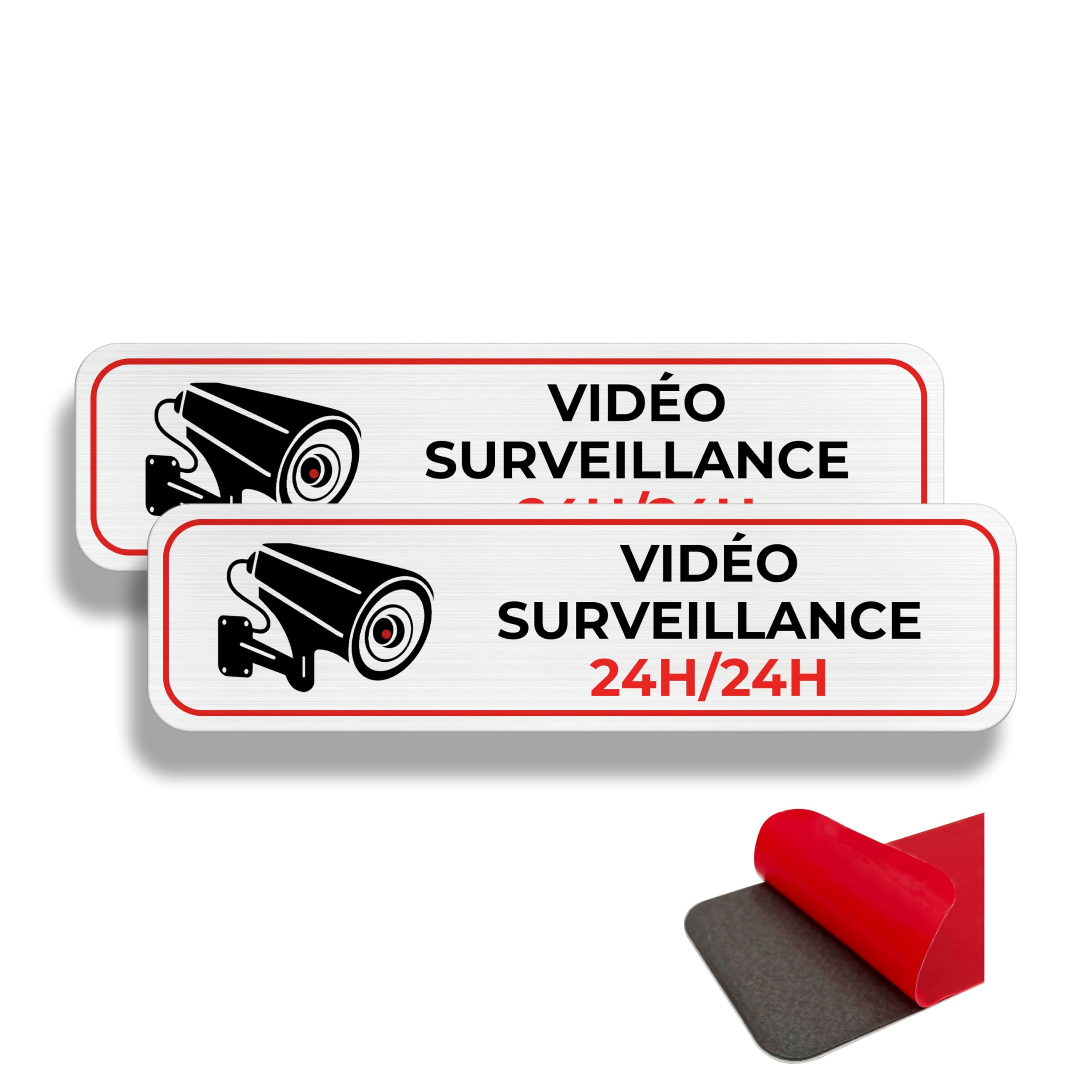 Autocollant propriété sous vidéo surveillance alarme 8 - 5x5 cm