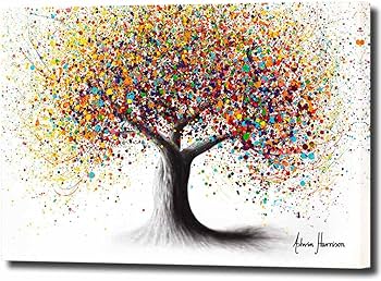 Amazon.co.jp: アートパネル 木 植物 W70cm H50cm アートフレーム 絵画