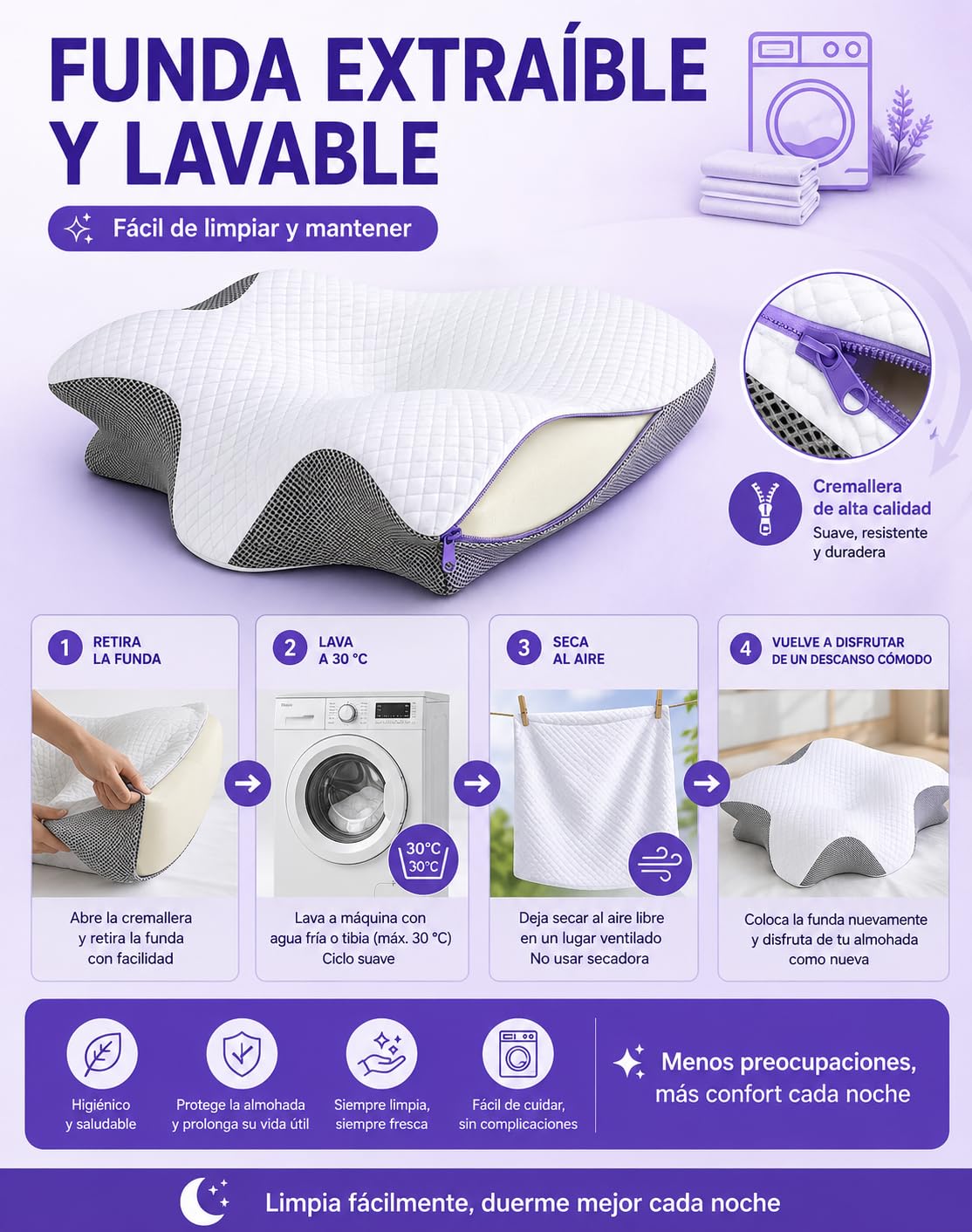 Nucca - Oreiller Nucca, Ergonomique En Mousse à Mémoire De Forme，Black