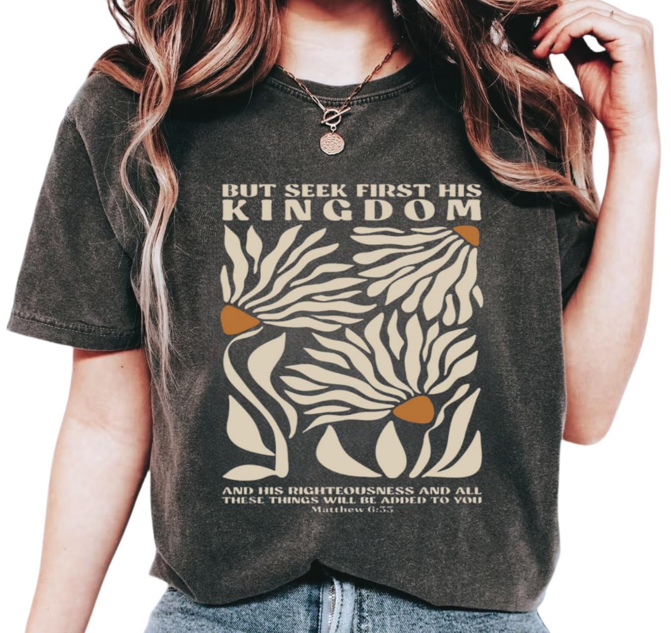 ZicotourChristian Shirts for Women Vintage Bible Verse Boho Wildflowers Shirts Floral Graphic Tees