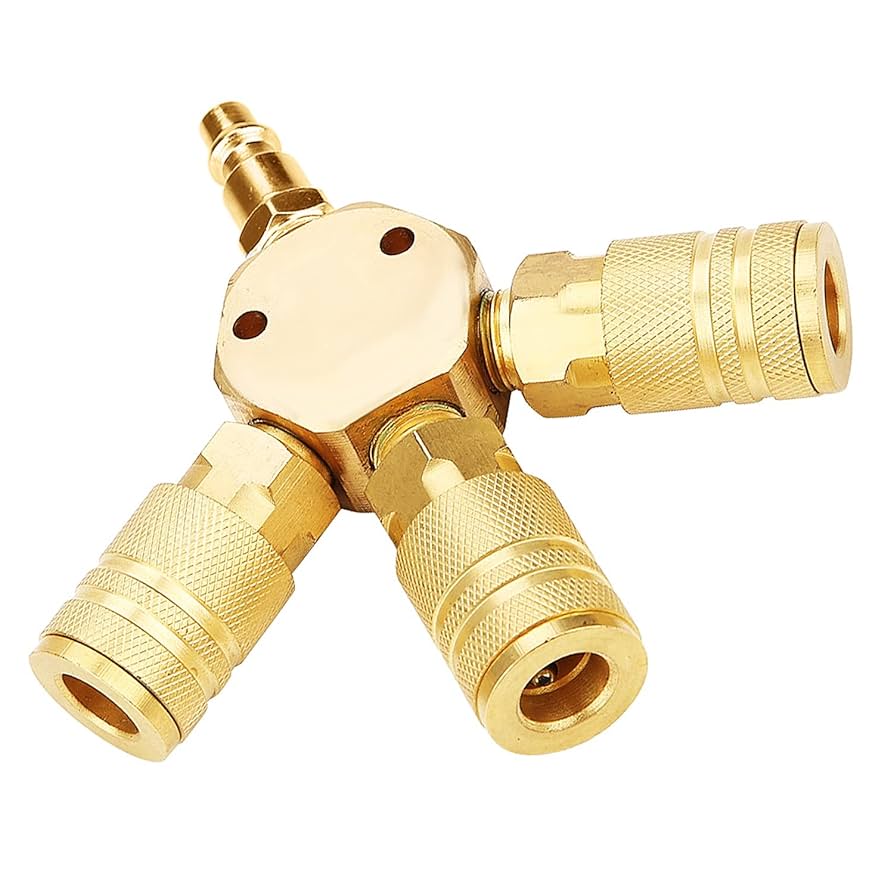 【ajouter flow】af l logo 3way MA-1 Pacify 3 Way Air Manifold Steel 1/4'' Universal Air Hose