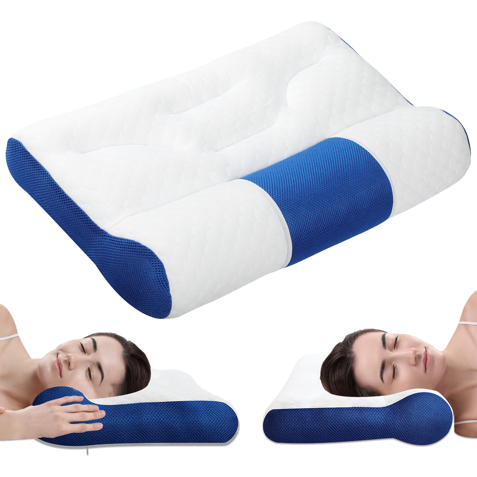 FUWEN Almohada Cervical Ortopedica, Almohada Ortopedica Cervical para ...