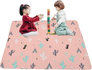 50x50 Play Mat for Playpen Foldable Playpen Mat for LIAMST and TODALE Baby Playpen, Non Slip Washable Baby Play Mats for Floor, Portable Travel Baby Crawling Mats for Toddlers and Infants