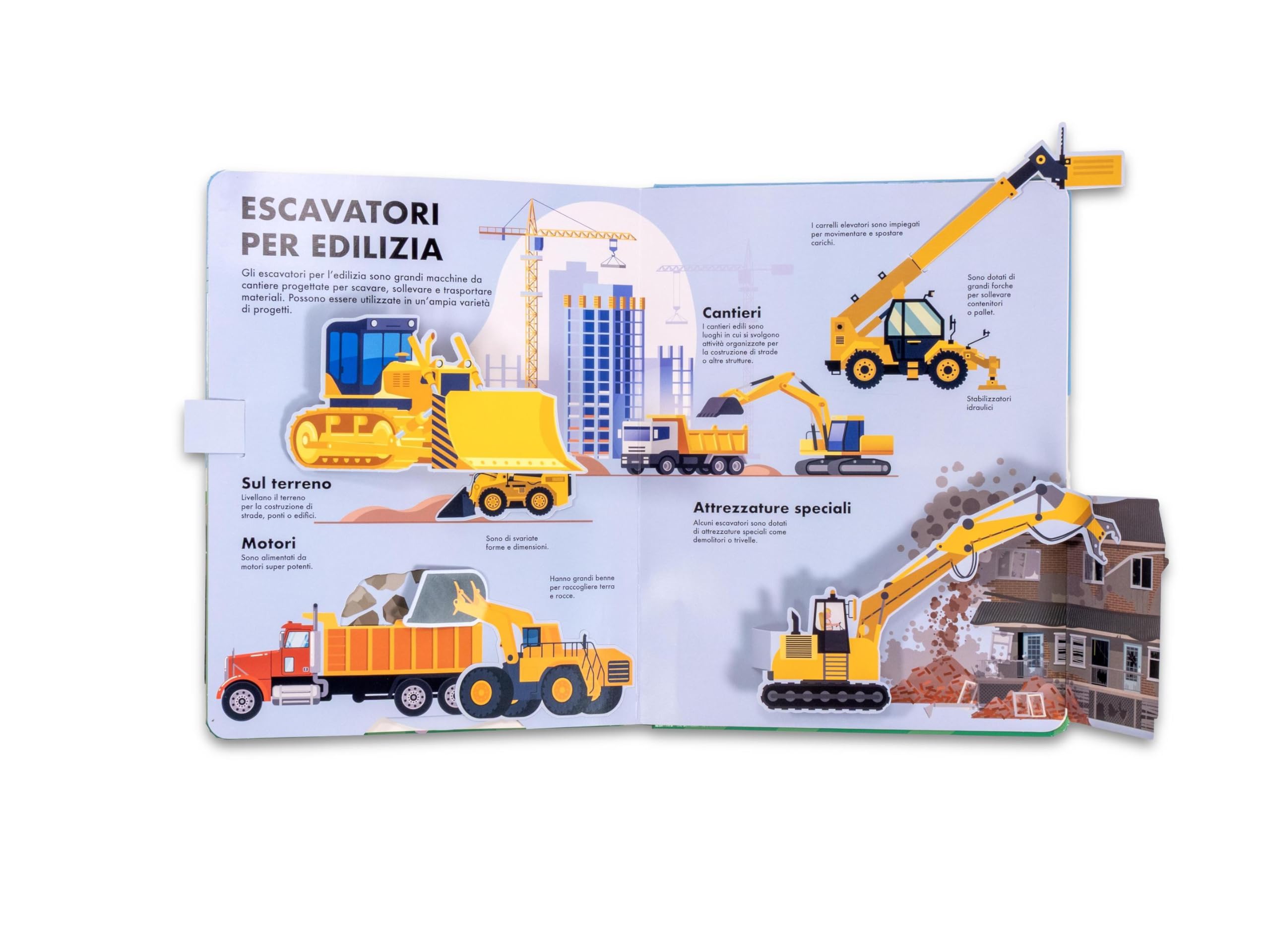 Trattori ed escavatori. Il libro dei flip-flap. Ediz. a colori