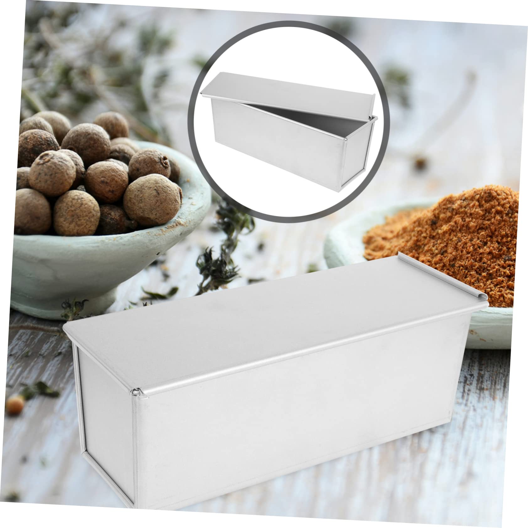 UPKOCH Molde para Pan de Sándwich Tapa 750 G Metal Antiadherente para Hornear Pan y Tostadas Uso Doméstico y Viaje