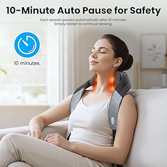 COMFIER Valentine’s Day Gift for Her & Him, 4D Neck and Shoulder Massager with Heat, Cordless Shiatsu Back and Neck Massager for Pain Relief, Hands-Free Massage Pillow with Carry Bag