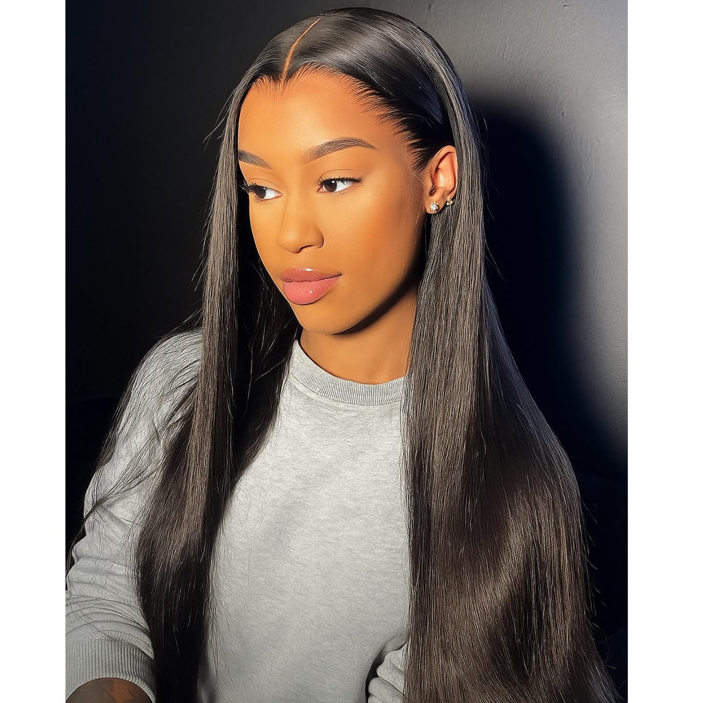 Ali Pearl Lagos Hairline Wig Straight Wigs Human Hair 8x6 HD Lace 22 Inch Straight 8x6 Wig 22 Inch