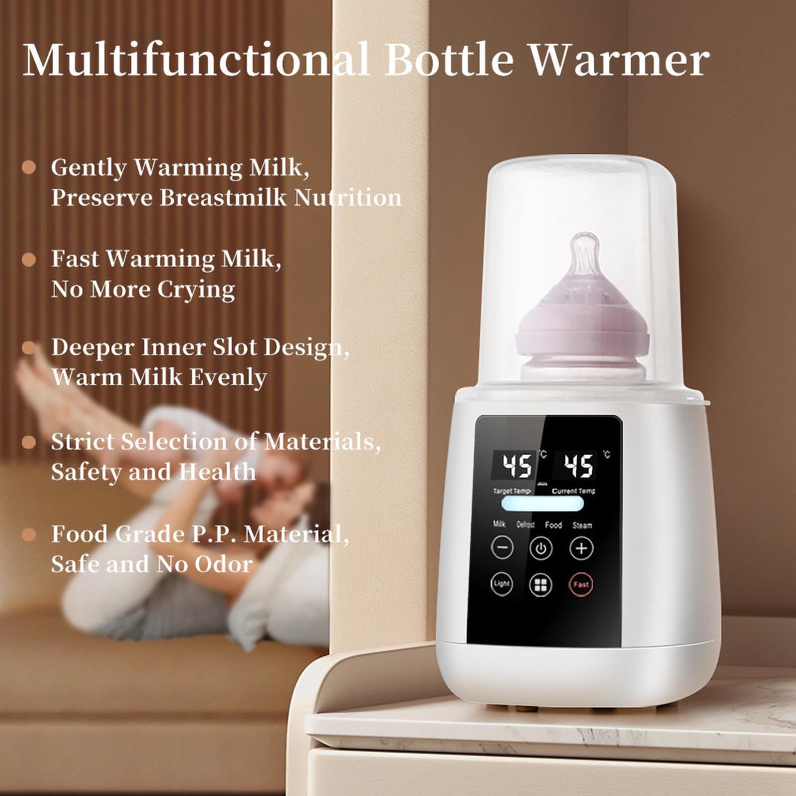 Calentador de botellas para bebés, Calentador de leche para bebés Apagado | automático | Calentador de alimentos para bebés, calentador de biberones rápido y multifuncional, para leche materna