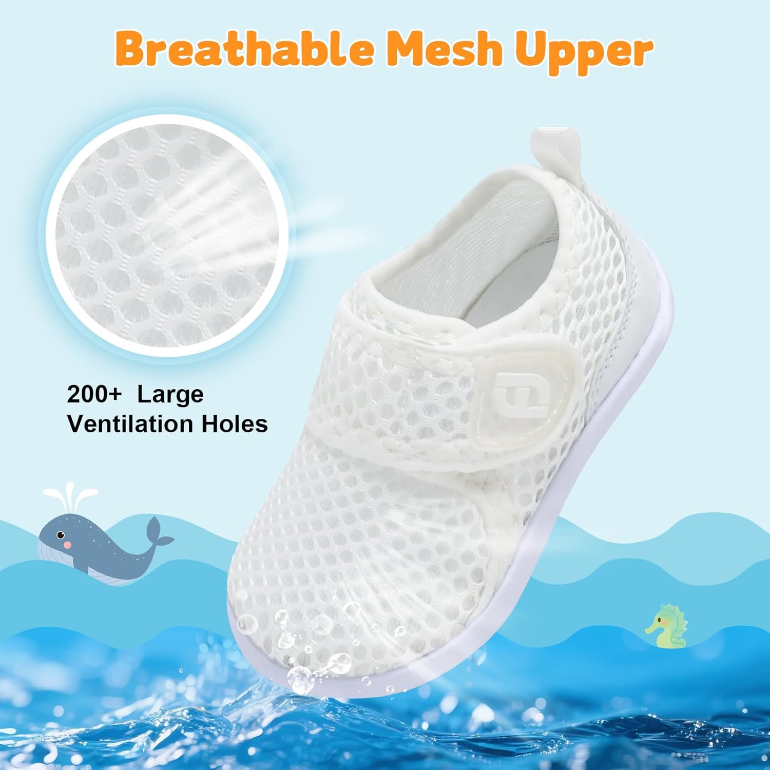 JOINFREE Baby Water Shoes Toddler Boys Girls Sandals Baby Lightweight Beach Swim Pool Shoes Kids Barefoot Quick-Dry Auqa Socks Infant First Walking Shoes - Image 3