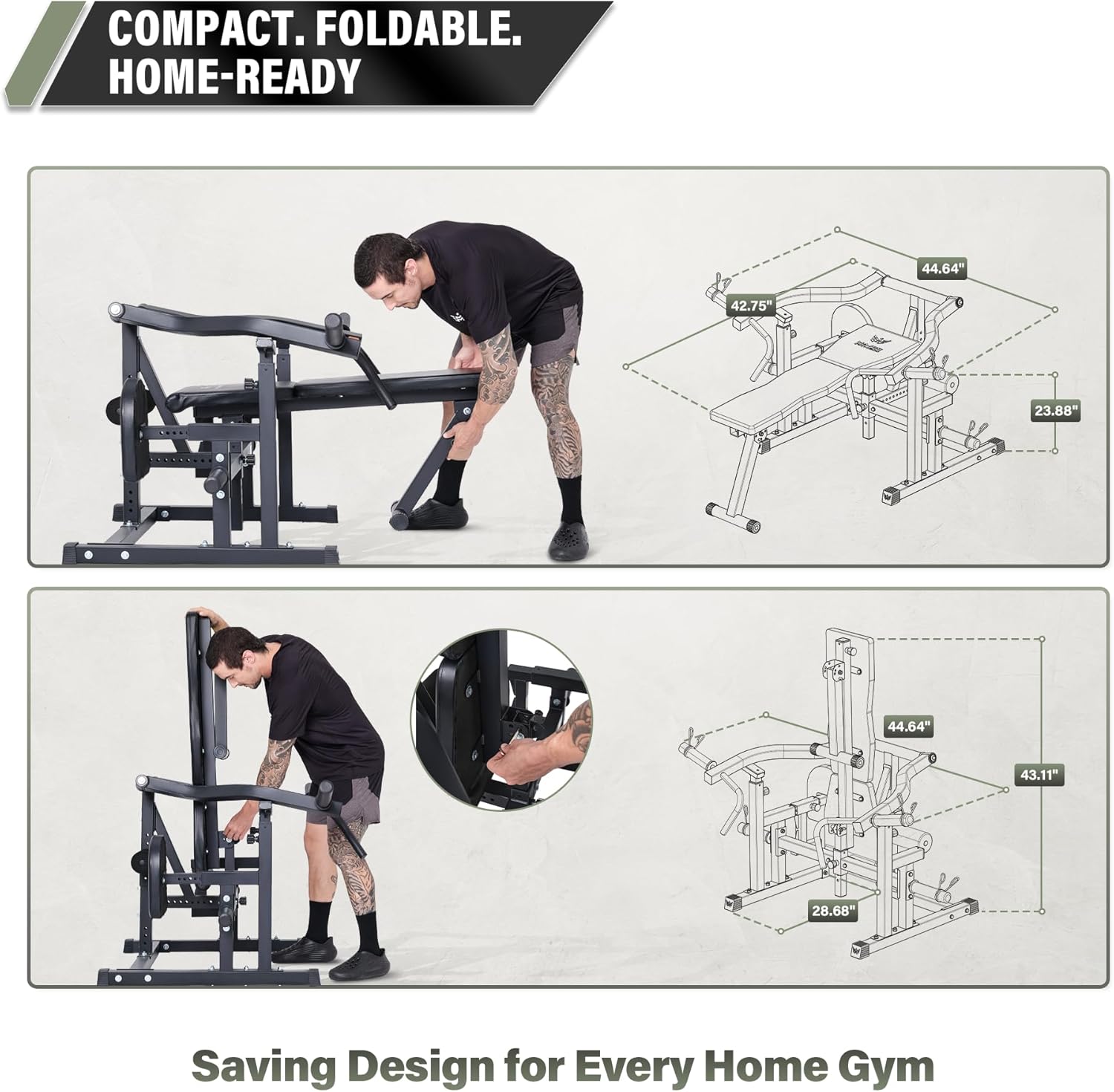 Major Fitness Drone P1 Bench Press Rack with Independent Arms – Adjustable Flat & Incline Bench Press for Chest & AB Workouts – Perfect Home Gym Equipment