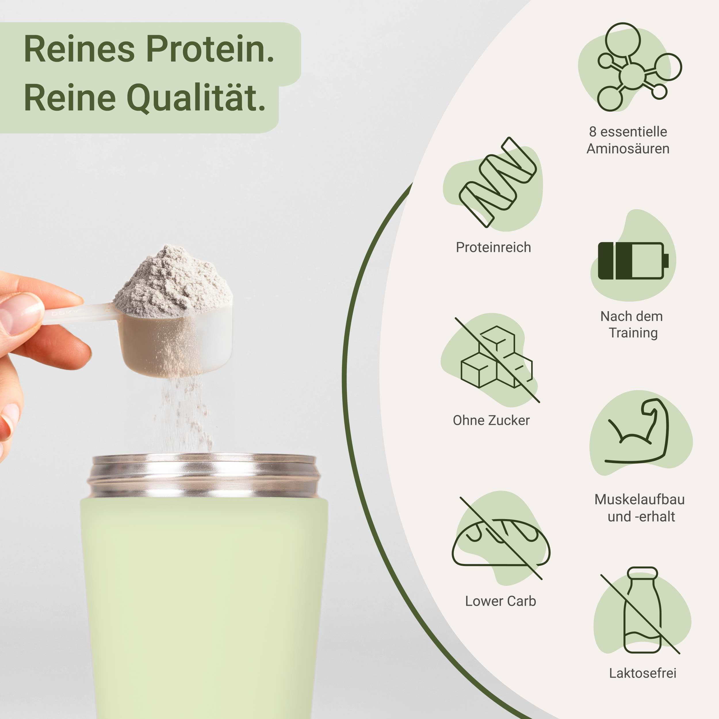 for you whey protein isolate Pur 2x600 g Doppelpack - Molkenprotein aus Weidemilch - Eiweißanteil 99,7% zum Muskelaufbau & mit allen essentiellen Aminosäuren - Laktosefrei Sojafrei - Proteinpulver
