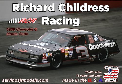 Salvinos JR Richard Childress Racing #3 - Kit de coche de plástico para adultos, 1988 GM Goodwrench escala 124