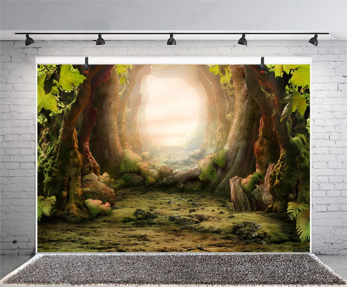 YongFoto 3x2m Vinile Sfondo Fotografico Giungle Tropicali Profonde Natura Paesaggio Della Foresta Fondale Foto Photo Booth Partito Banner Bambini