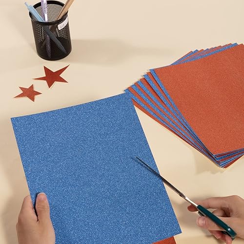 Miniatura 5 de 20 hojas de cartulina de papel grueso con purpurina en blanco para cumpleaños, suministros de fiesta de boda, tarjetas de invitación, 8.5 x 11