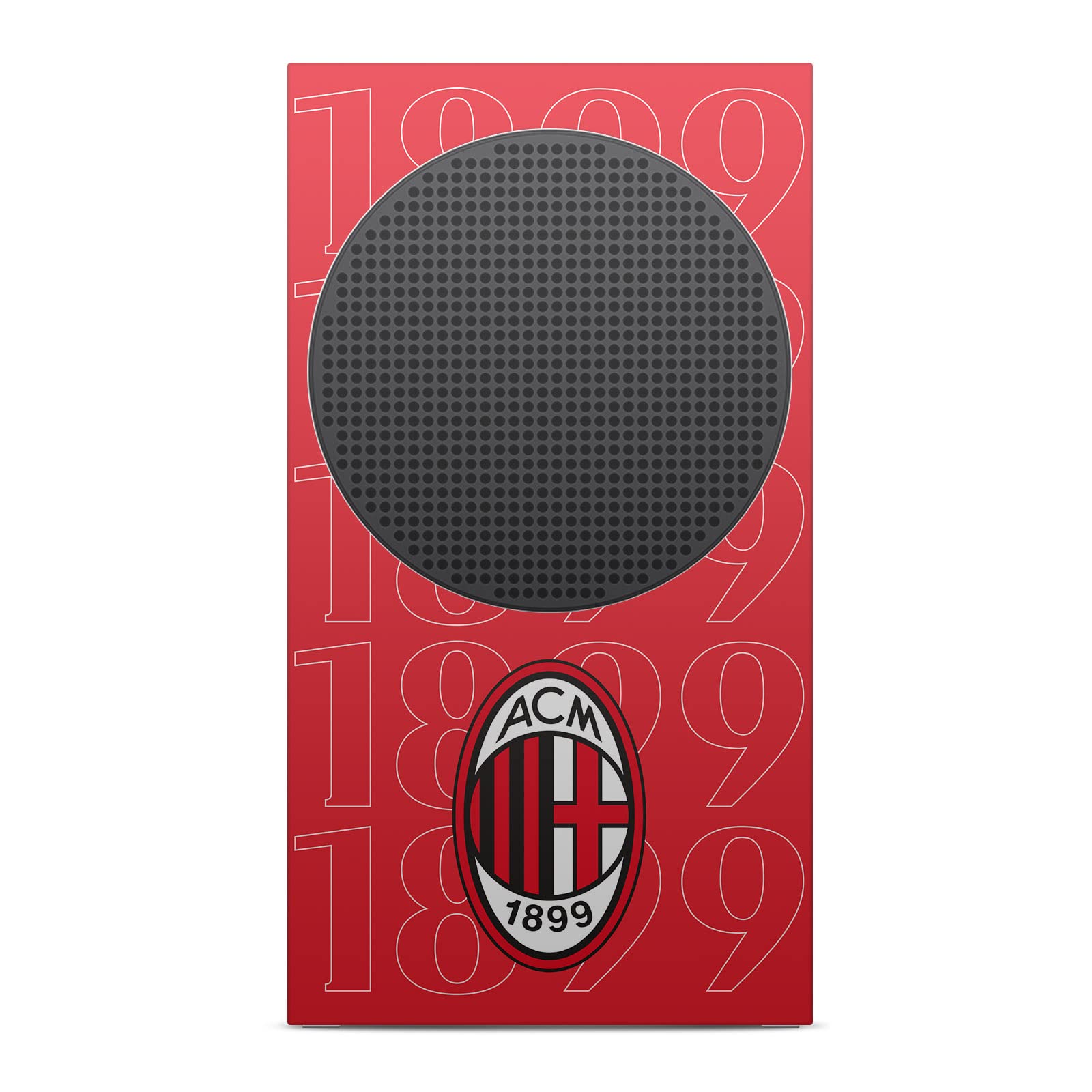 Head Case Designs Licenza Ufficiale AC Milan 1899 Logo Nero Arte Opaca in Vinile Sticker Gaming Pelle Adesivo Compatibile con Xbox Series S Console And Controller Bundle