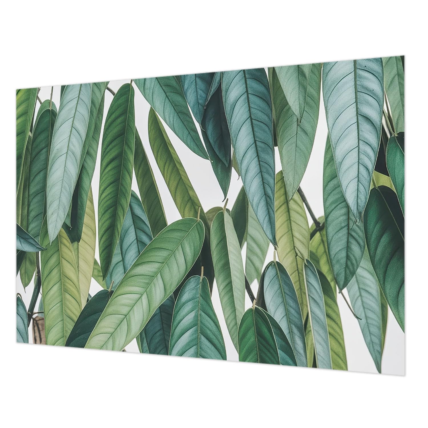 Feuilles naturelles en revêtement mural intissé pour sublimer une chambre à coucher